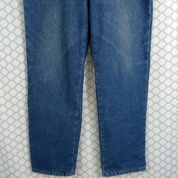 Vintage LL.BEAN Classic Fit plaid flannel lined Men's 38/34 outdoors blue jeans - Picture 8 of 11